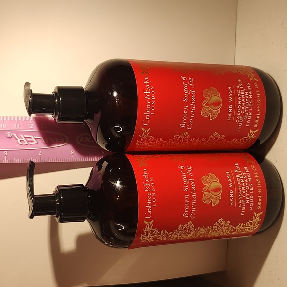 2 Crabtree & Evelyn Brown Sugar & Caramelised Fig Hand Wash 16.9 FL Oz Each - Picture 2 of 4